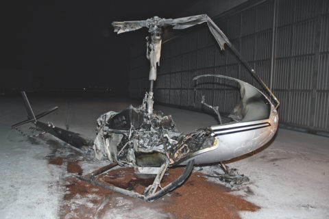 Heli-Unfall beim Parken: Robinson R44 in Straubing