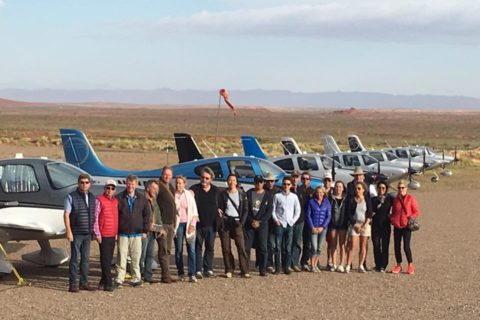 Die fliegermagazin-Gruppe im Monument Valley