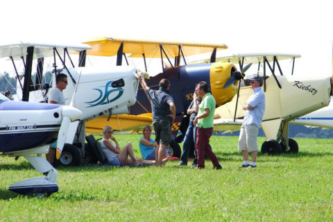 Landen und entspannen: Kiebitz-Flieger unter sich