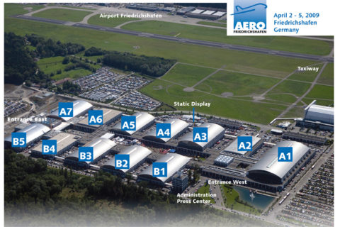 Die AERO findet dieses Jahr mit zwei zusätzlich neu gebauten Hallen statt.