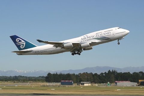 Eine Boeing 747-400 der Air New Zealand