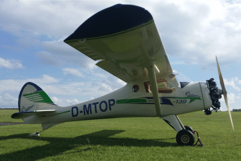 Ohne Motorverkleidung und Radschuhe: BF139 Clubman am Erstflug-Tag