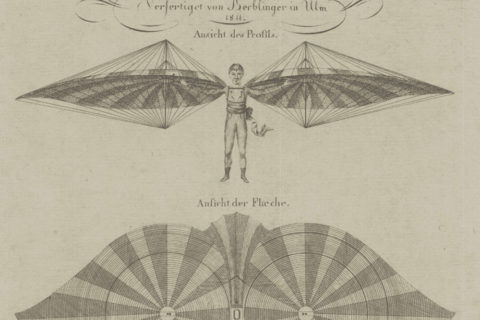 Fluggerät von Albrecht Ludwig Berblinger, des Schneiders von Ulm (F 5 Chronik Zeitbild)