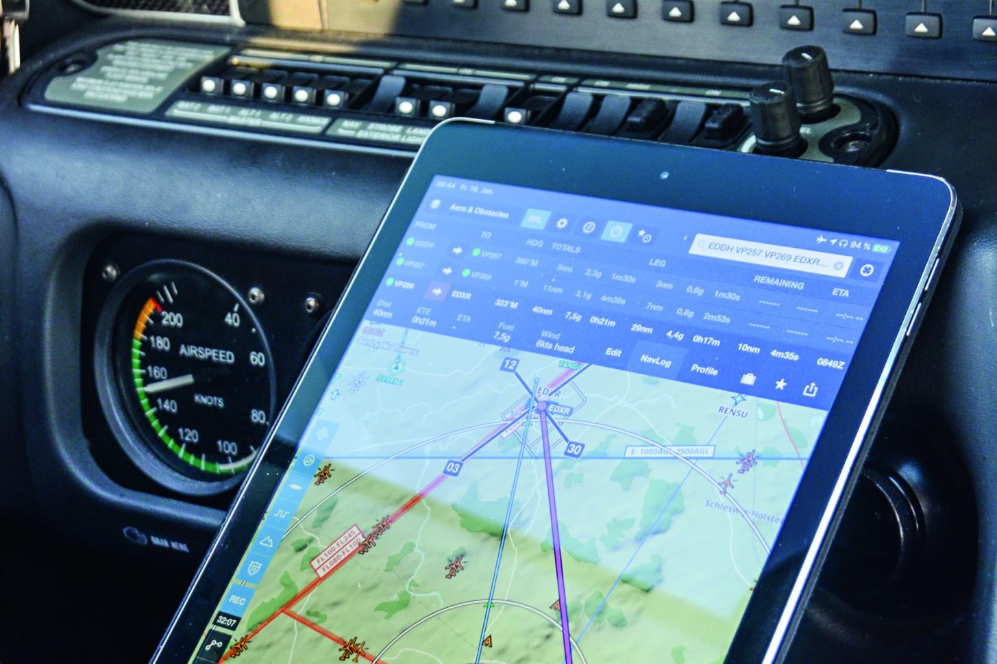 ForeFlight im Cockpit-Einsatz