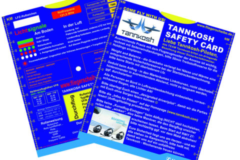 Alles im Blick: Tannkosh 2013 Safety Card
