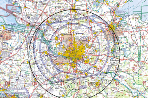 Zentrum des 30-Meilen-Rings ist das Hamburger Messegelände, nicht der Flughafen