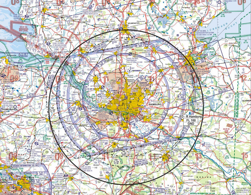 Flugbeschränkungszone zum G20-Gipfel in Hamburg