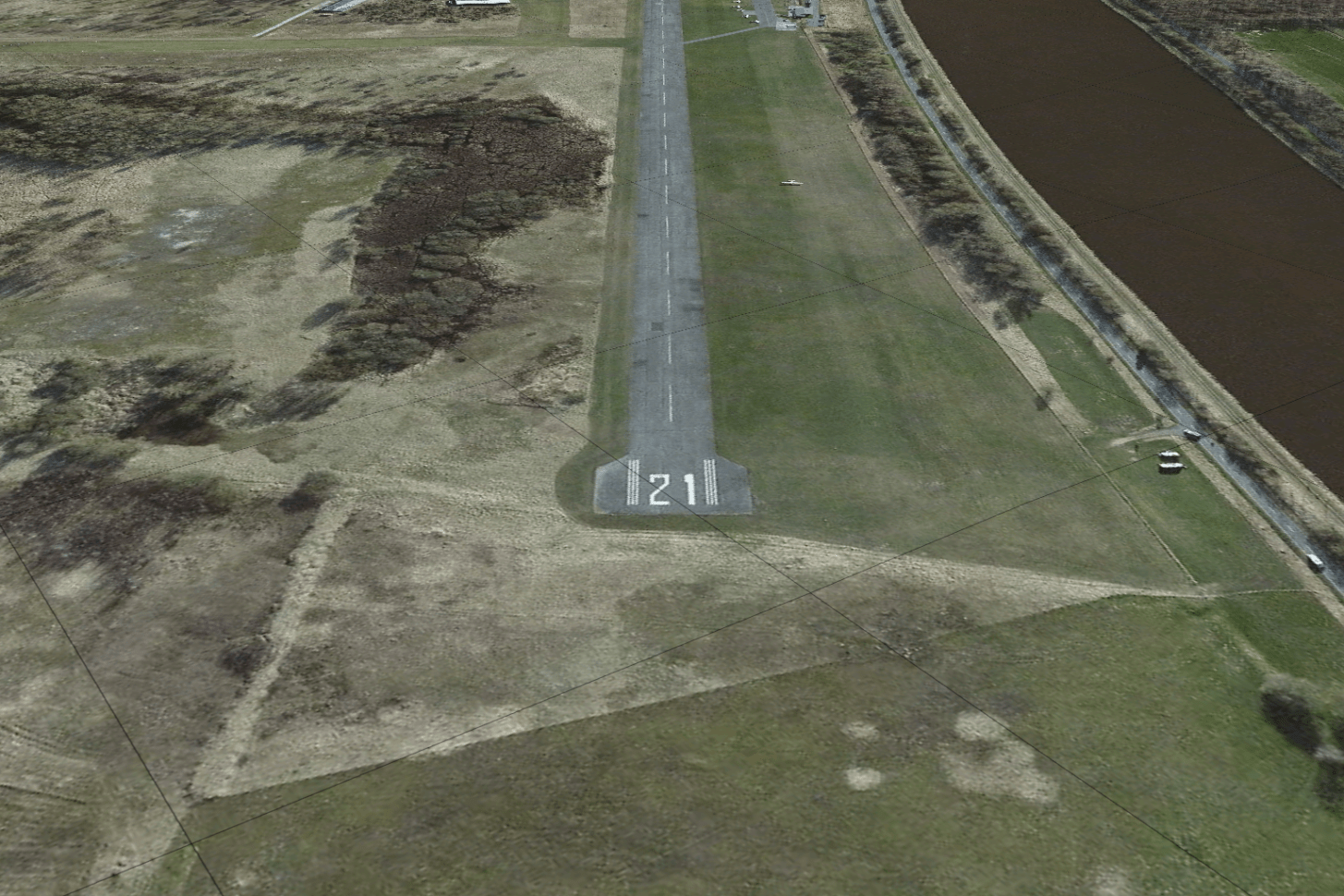 Airport 3D View vom Anflug auf die 