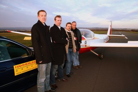 Das Team auf der Teststrecke