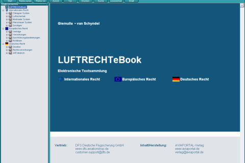 Luftrecht-eBook: ein Screenshot der Anwendung