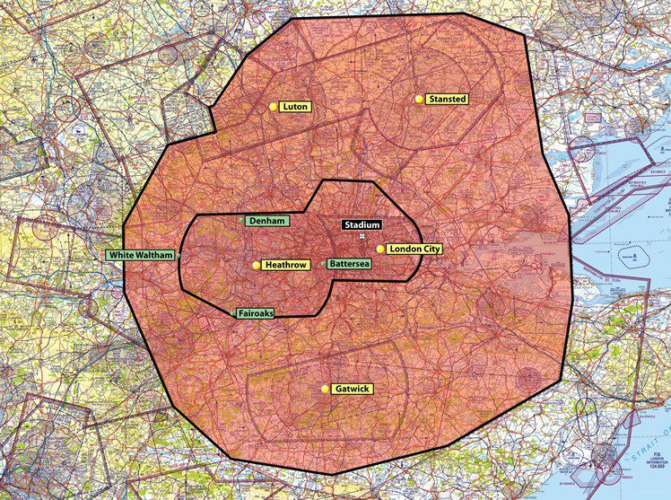 Sperrgebiet: Luftraum über London im Sommer 2012