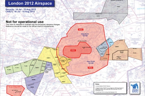 Besser wegbleiben: Der Luftraum über London ist während der Sommerspiele so gut wie dicht 