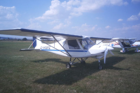 Erprobungsträger: umgerüstete C42 vom Aero-Club Gotha