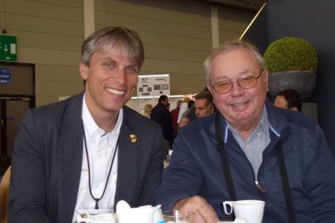 Leidenschaftliche Flugzeugkonstrukteure: Otto Funk (rechts) und sein Sohn Peter 