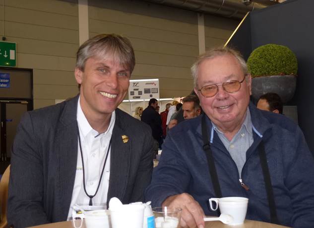 Leidenschaftliche Flugzeugkonstrukteure: Otto Funk (rechts) und sein Sohn Peter 