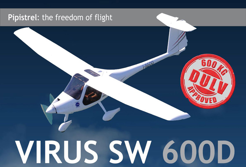 Mit 600 Kilo: Virus SW 600D von Pipistrel