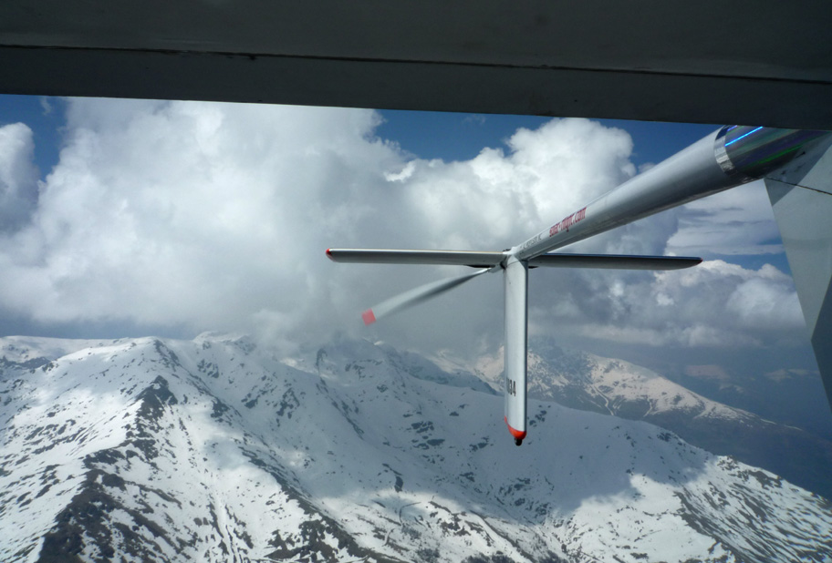 Die Hürde ist geschafft: Blick zurück auf den Alpensüdrand