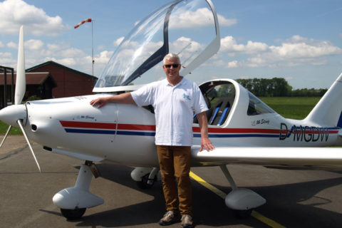TL-Vertriebsmann: Götz Vogel hat seine Basis am Flugplatz Melle (EDXG)