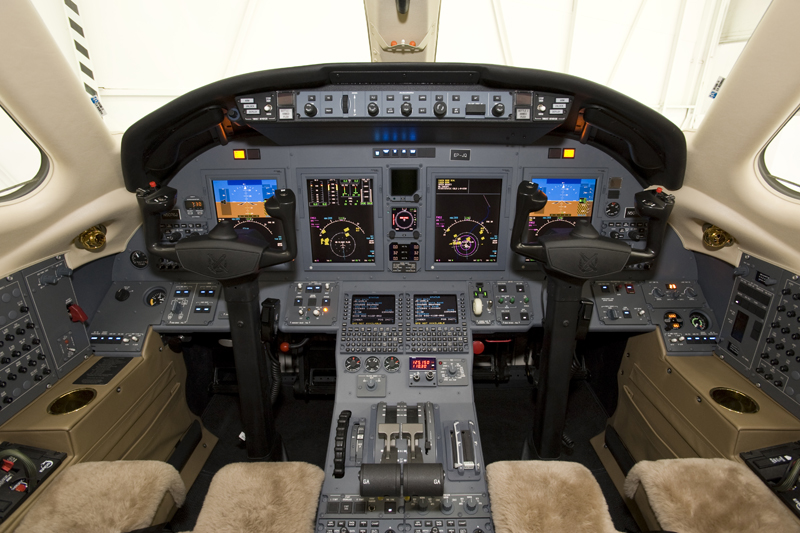 Blick ins Cockpit der Citation XLS