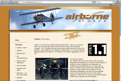 Musik und mehr: Die Band Update1.1 aus Porta Westfalica hat ein neues Fliegerlied gemacht
