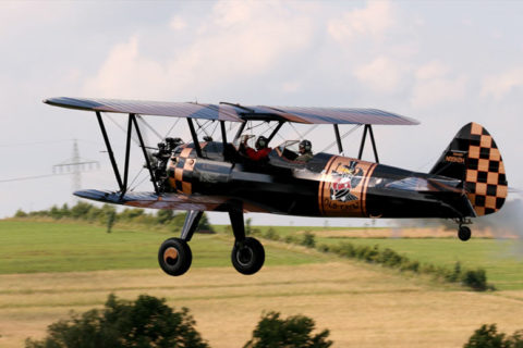 Stammgast beim Barnstormers BBQ: Die Boeing Stearman „Old Crow“ von Hans Nordsiek aus den Niederlanden