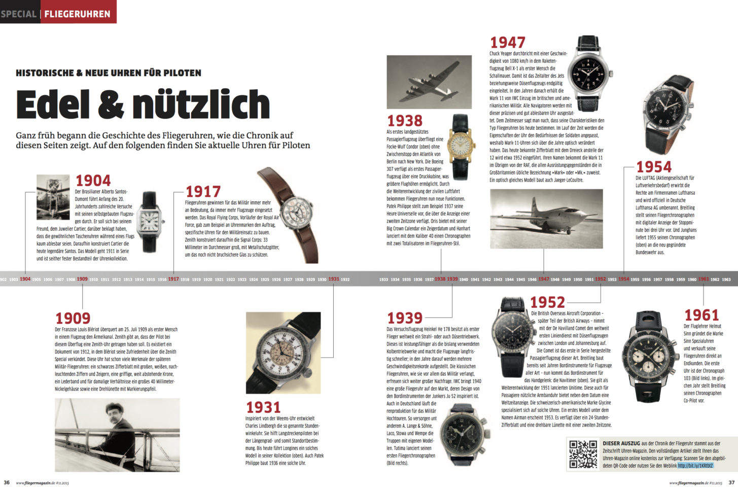 Das Fliegeruhren-Special im fliegermagazin #11.2015