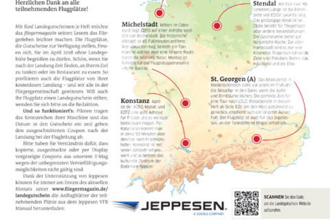 Eine Landung gratis: Im April startet die Saison mit Landegutscheinen