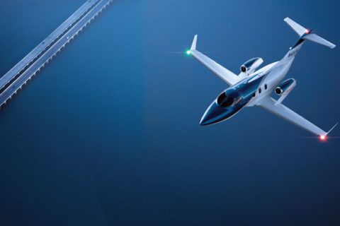 Im Anflug: Der HondaJet ist derzeit noch in der Flugerprobung