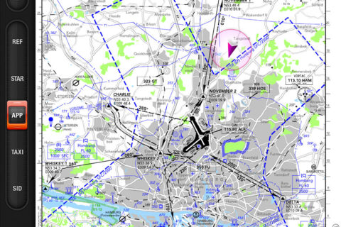 Jeppesen-Anflugkarte auf dem iPad