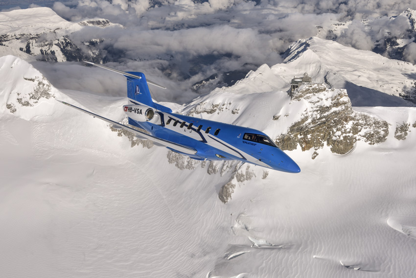 Höhenflug: Pilatus PC-24 über den Schweizer Alpen