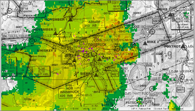 Wetter in der Moving Map