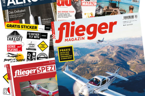 Das aktuelle fliegermagazin mit Extras im Care-Paket