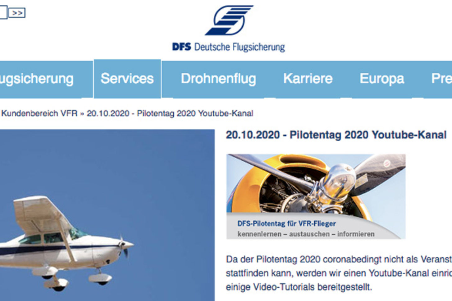 DFS-Pilotentag online