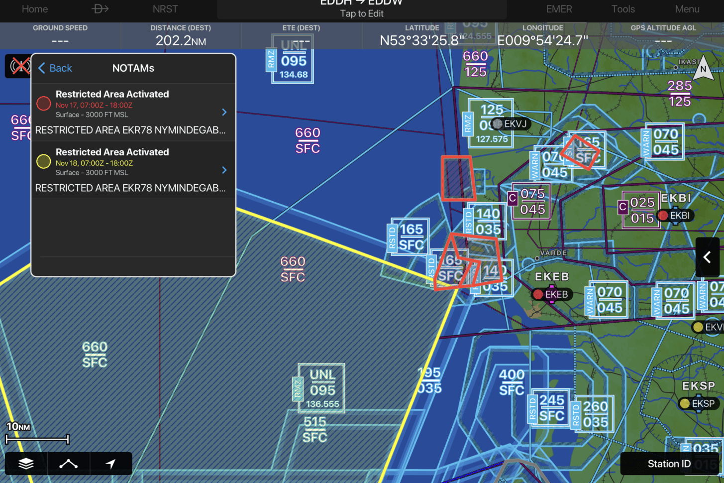 Garmin Pilot NOTAMs