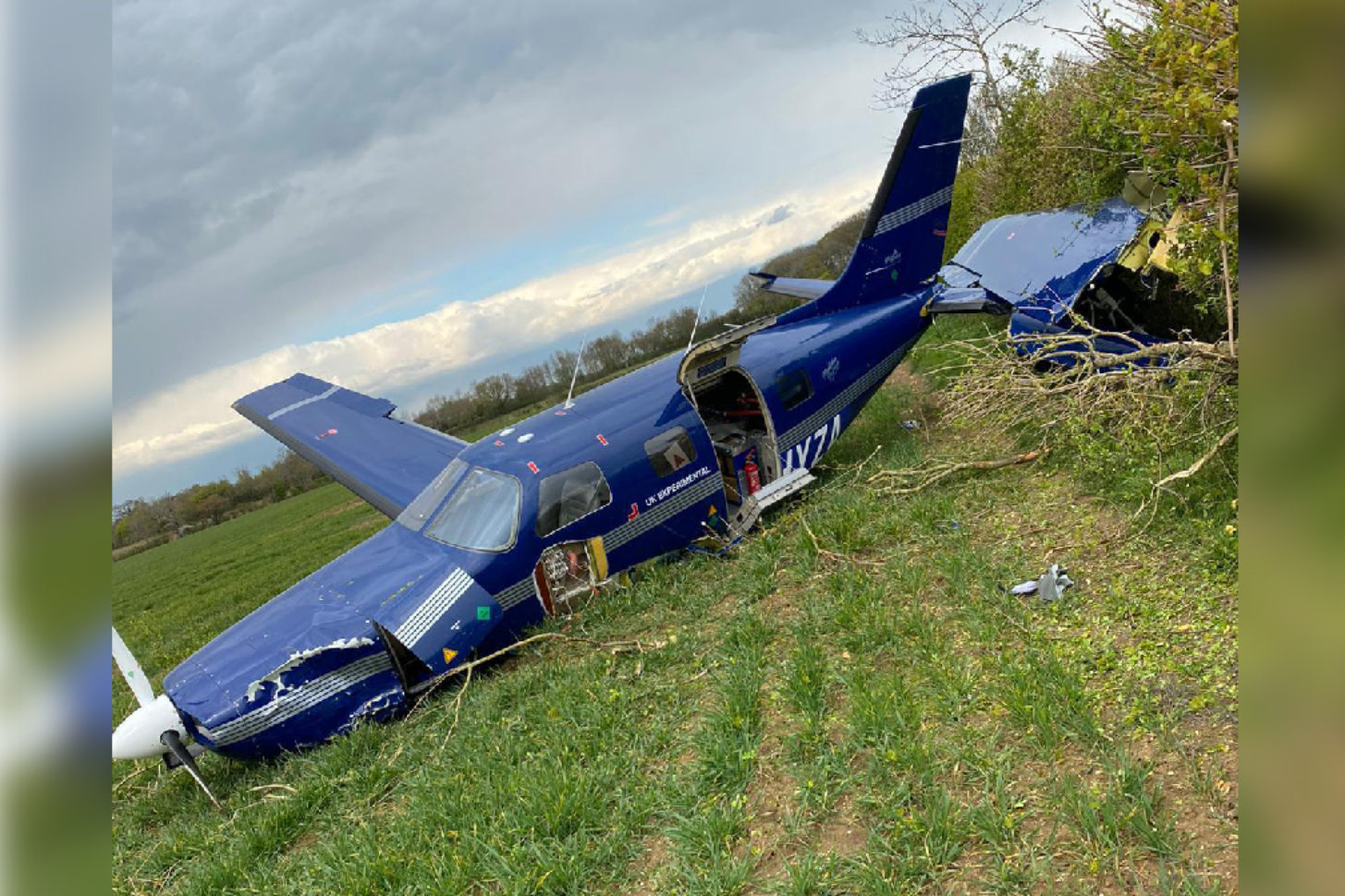 Piper mit Brennstoffzelle: Crash bei Notlandung
