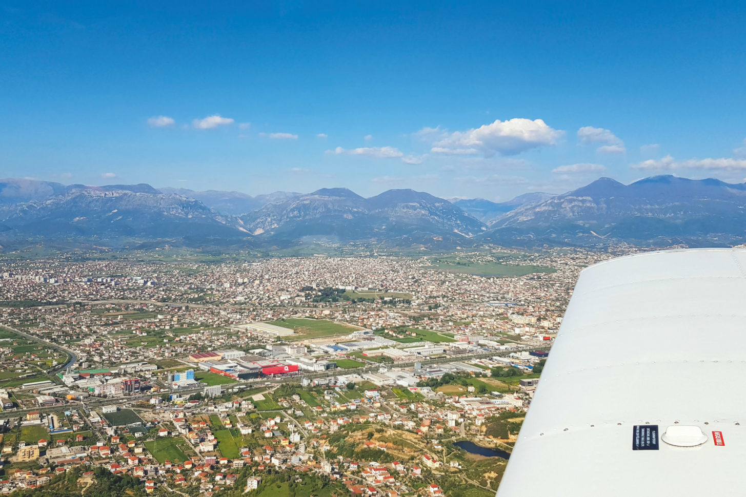 Anflug auf Tirana