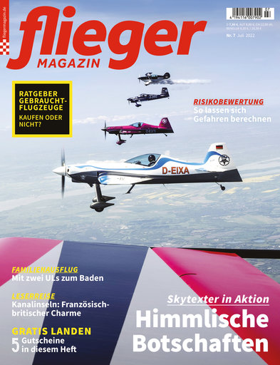 fliegermagazin 07/2022: Himmlische Botschaften: Skytexter in Aktion