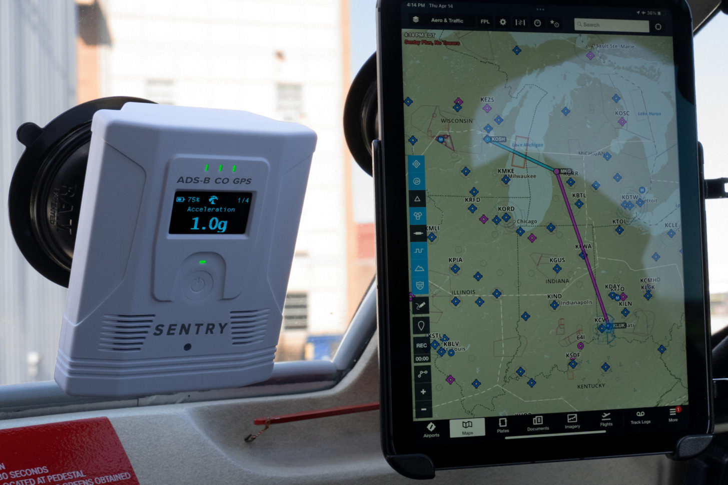 ForeFlight Sentry Plus mit iPad