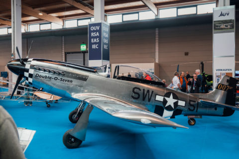 Die ScaleWings SW-51 Mustang auf der AERO 2023 in Friedrichshafen.