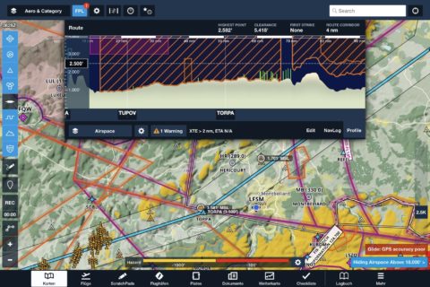 ForeFlight Profilkorridor