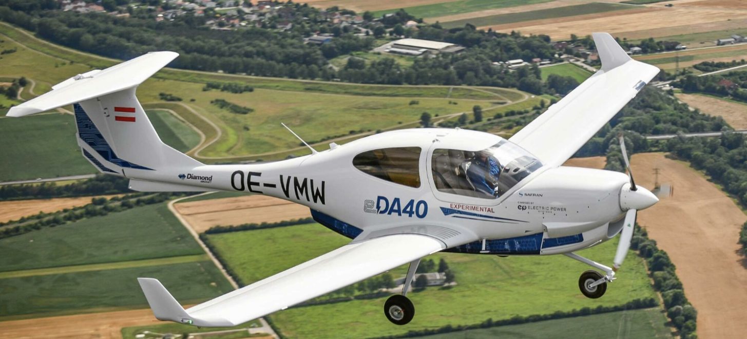 Erstflug der vollelektrischen DA40 von Diamond Aircraft