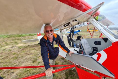 Ronnie Angst aus der Schweiz zu Besuch beim Piper-Treffen in Celle.