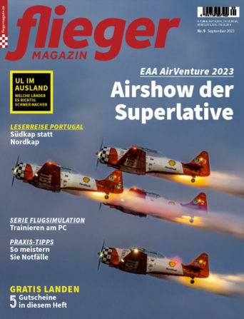 Das fliegermagazin Nr. 9 ist ab dem 22. August im Handel erhältlich.