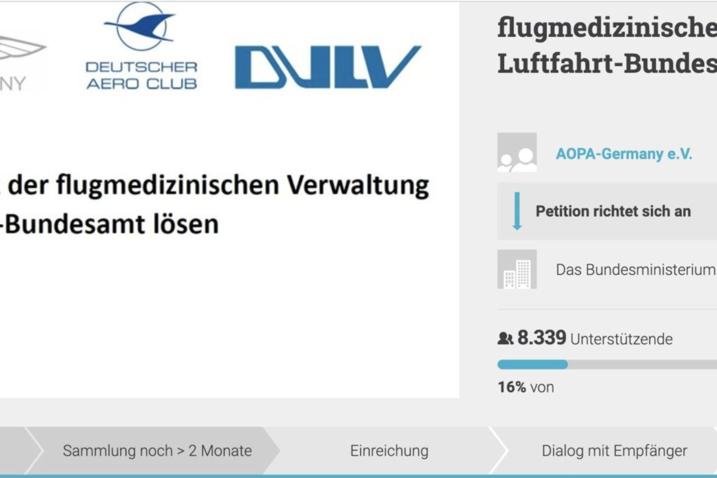 Noch zwei Monate lang können Sie bei der Online-Petition mitmachen und Ihre Unterschrift digital abgeben.