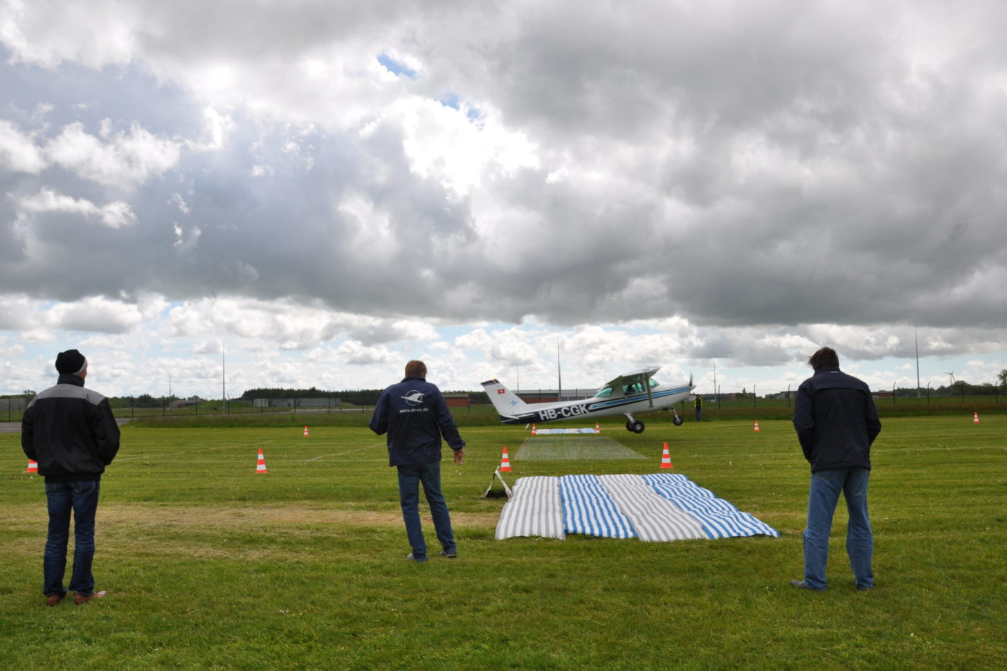 Flugzeug beim Ziellanden