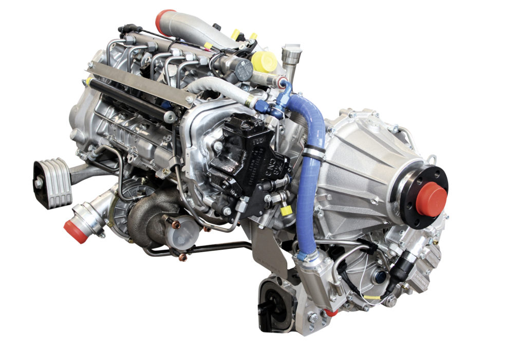 Der Vierzylinder-Dieselmotor CD-155 von Continental wird in Deutschland gefertigt.