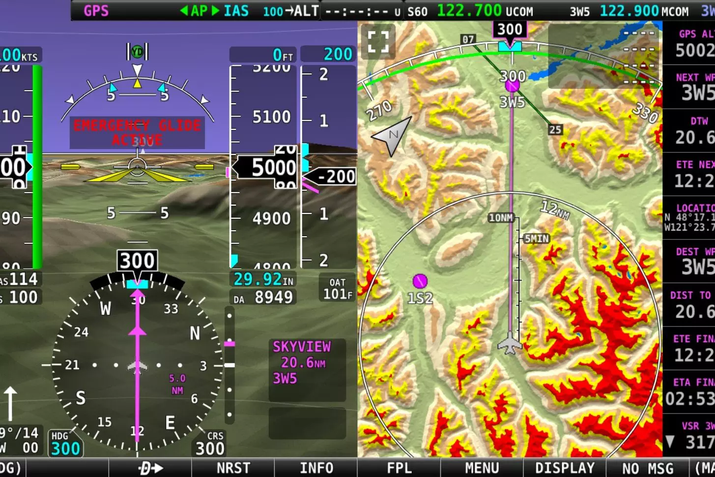 Dynon Avionics zeigt Gleitpfad-Funktion für Notfälle
