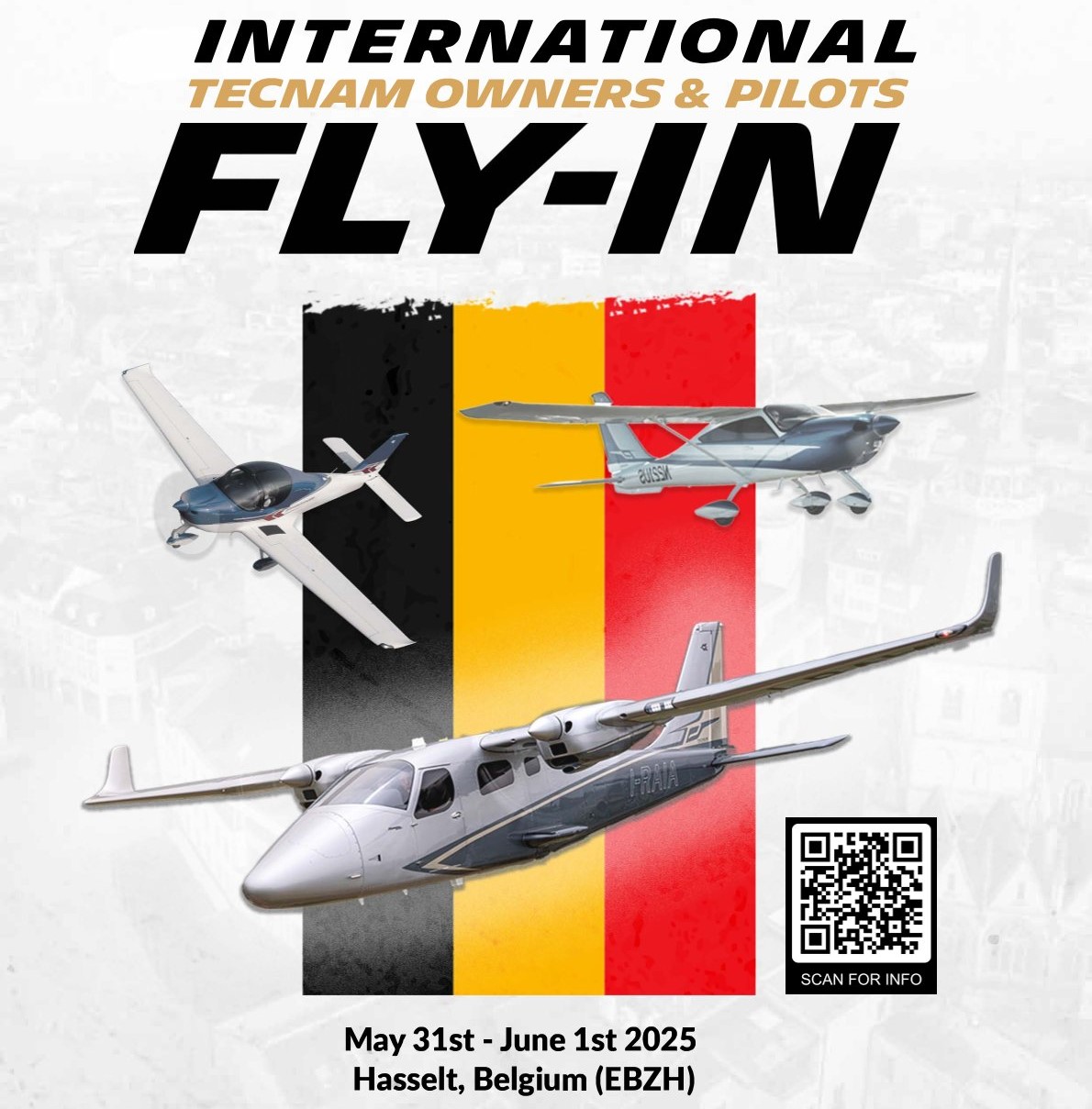 Tecnam owners and pilots fly-in EBZH Belgium