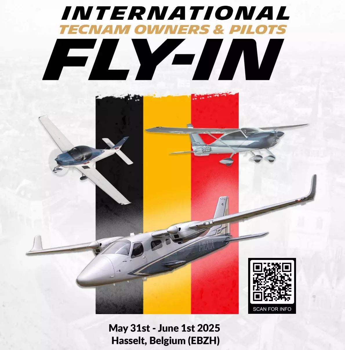 Tecnam owners and pilots fly-in EBZH Belgium