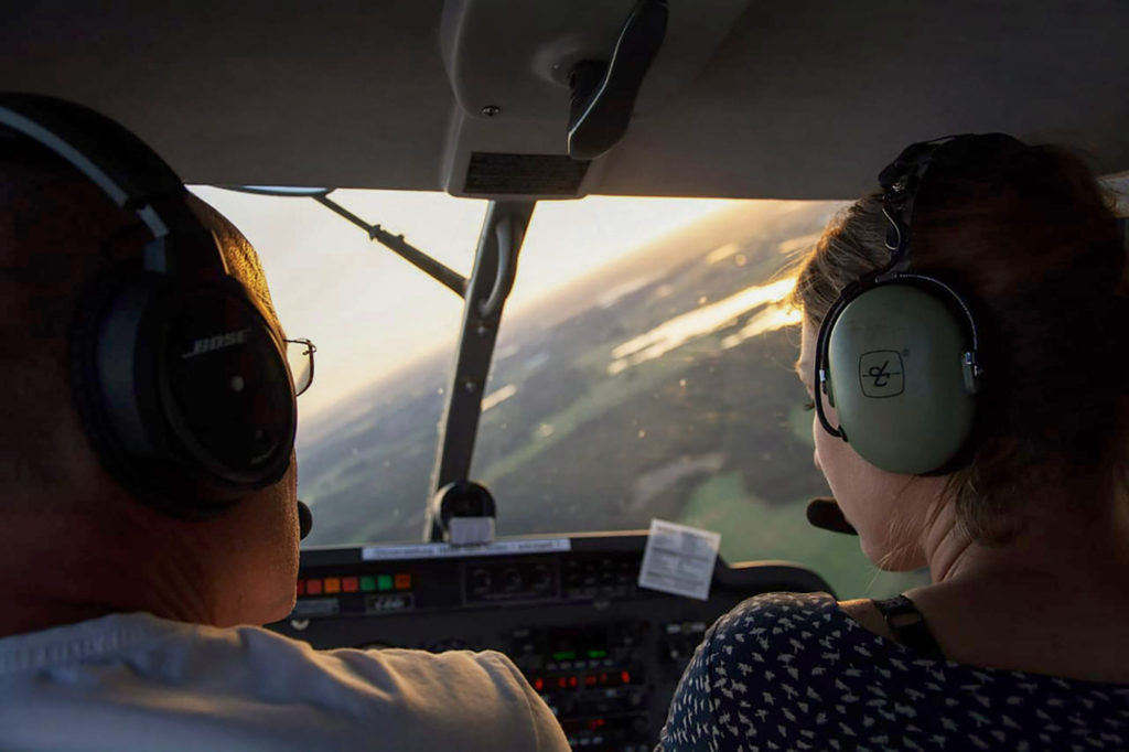 Blick aus dem Flugzeug